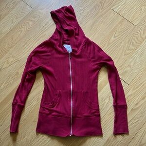 Grane Red Zip-Up Hoodie